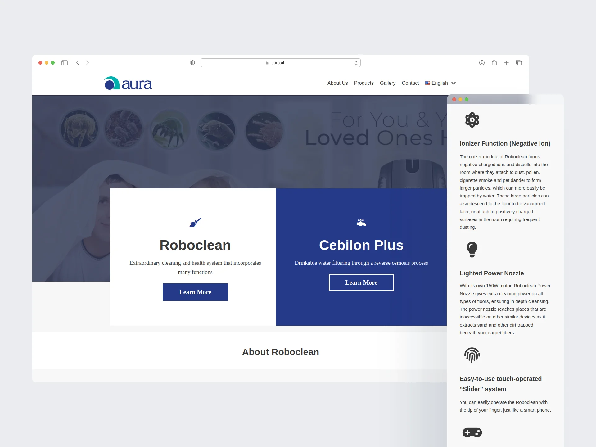 Aura Roboclean Website