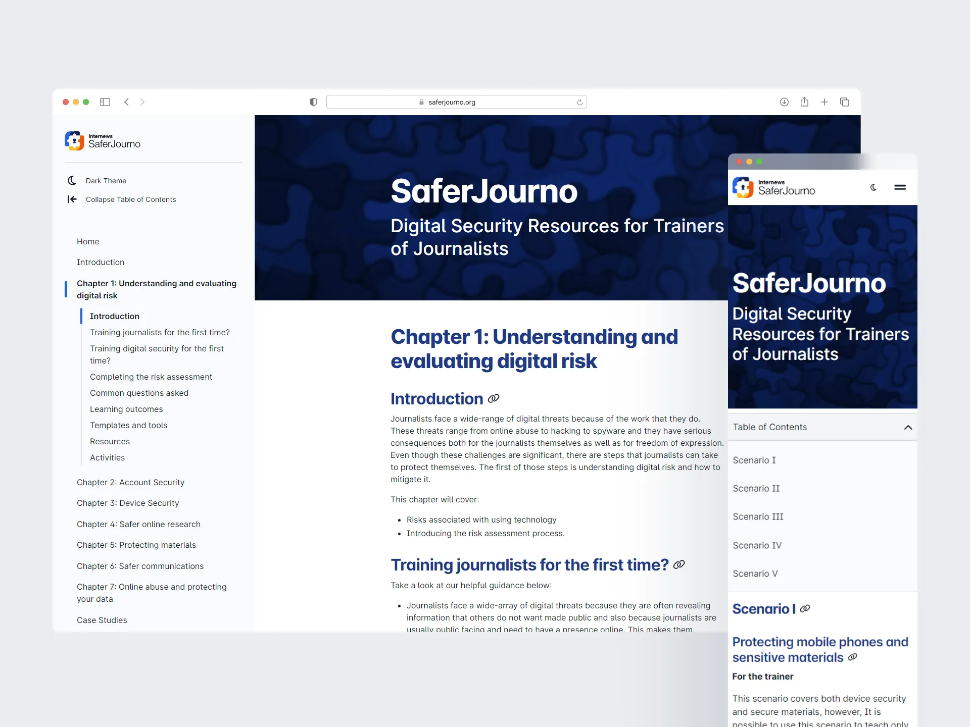 SaferJourno Website