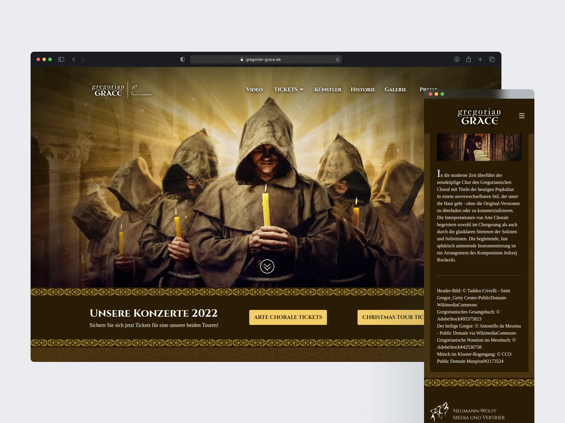 Gregorian Grace Website