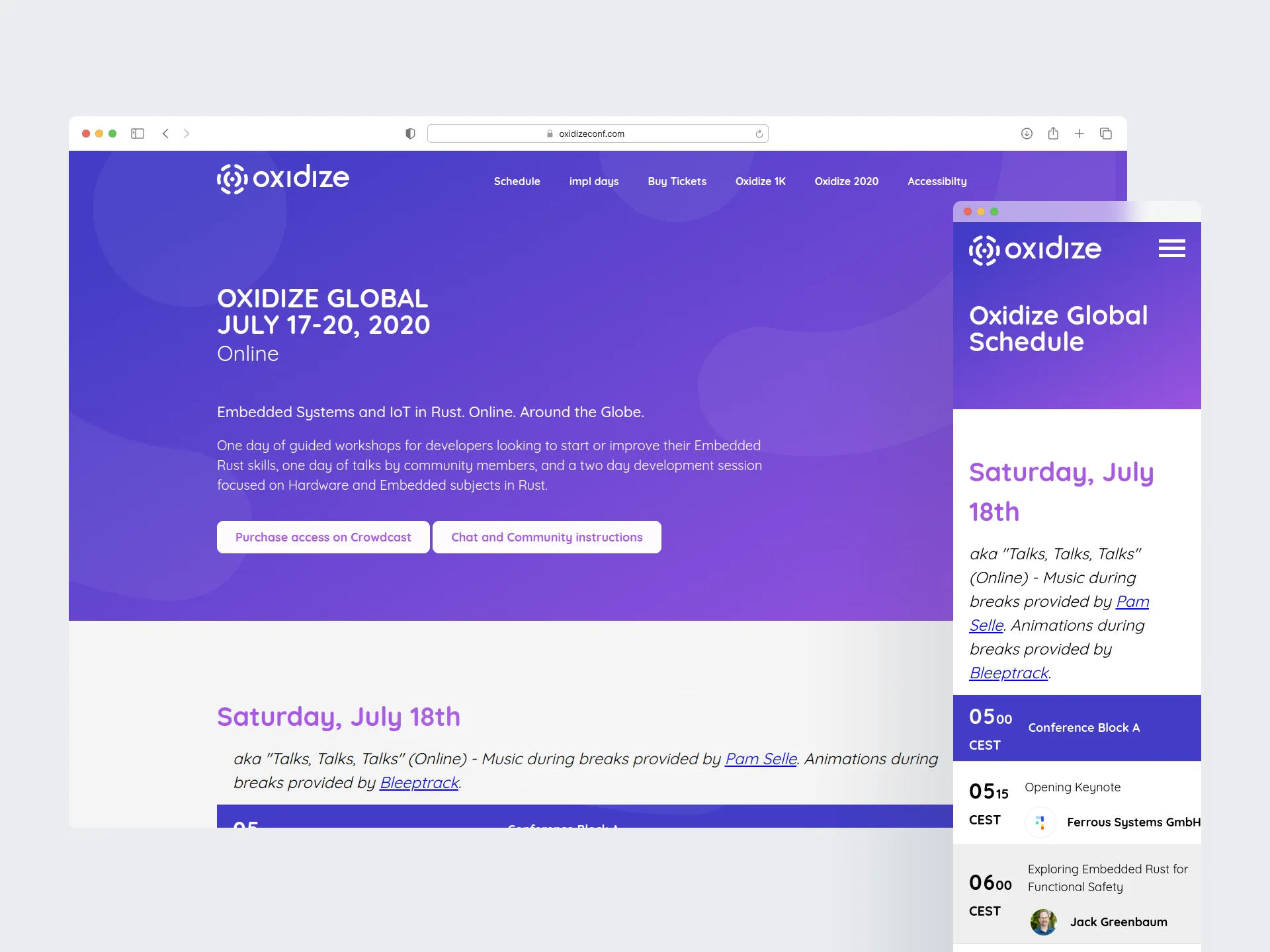 OxidizeConf Website
